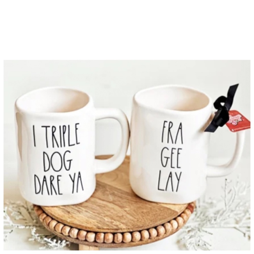 New Rae Dunn A Christmas Story Mug Set Fra Gee Lay & I Triple Dog Dare Ya Mug